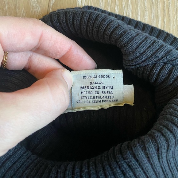 Faded Glory Black Turtleneck Ribbed Sweater - Picture 6 of 10